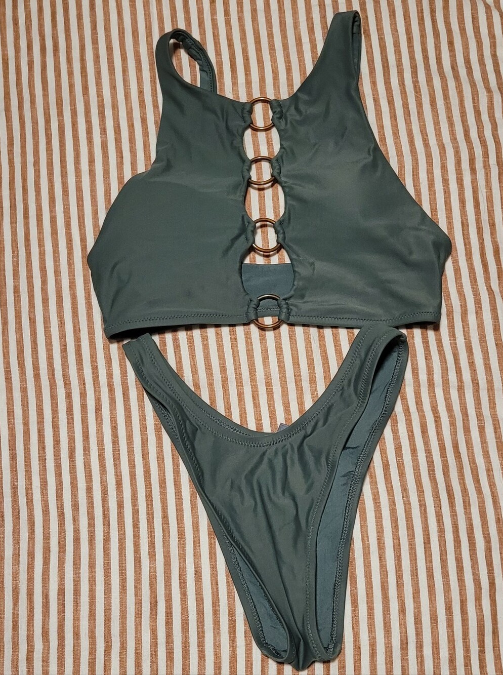 Aerie green bikini set sz small